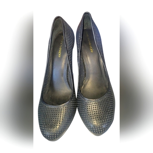 Rebecca Minkoff Women's Leather Laser Cut Platform Stilleto Pumps Sz 10.5 - Picture 2 of 10